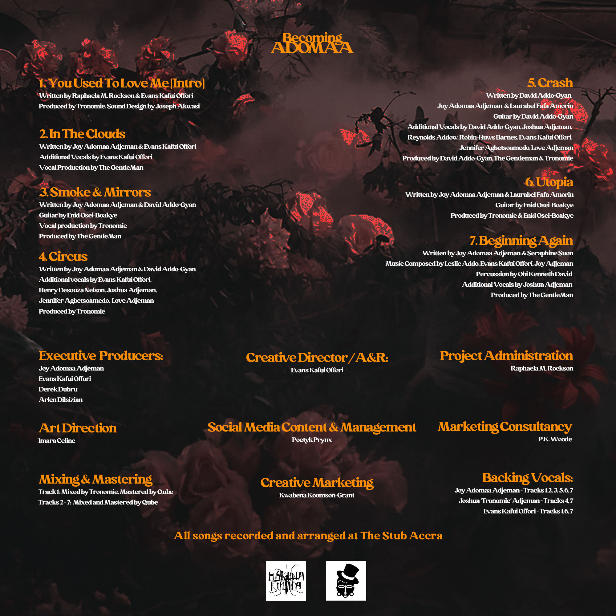 Becoming Adomaa EP Back Cover