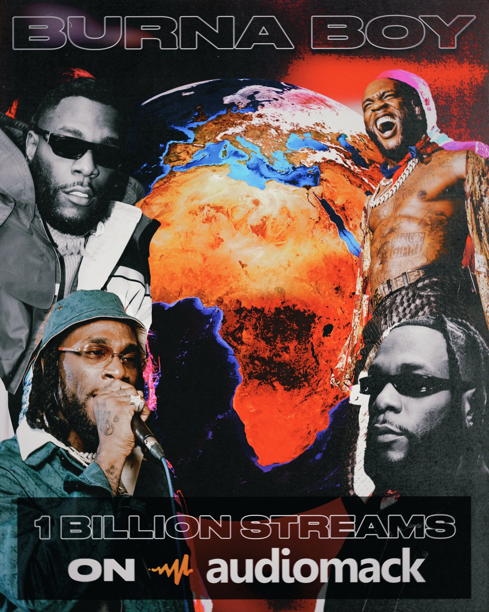 Burna Boy 1 Billion Streams on AudioMack
