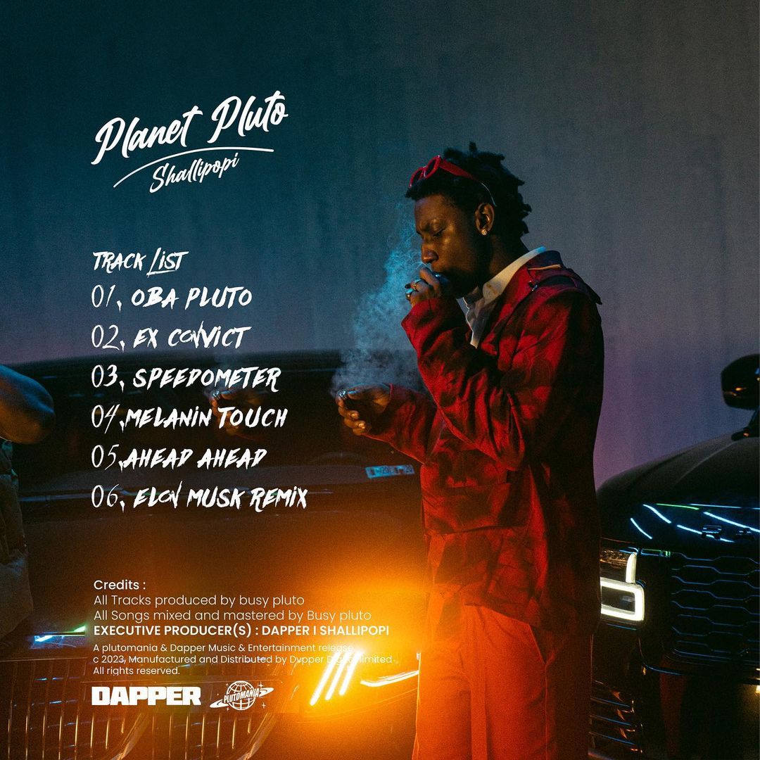 Shallipopi Planet Pluto Tracklist