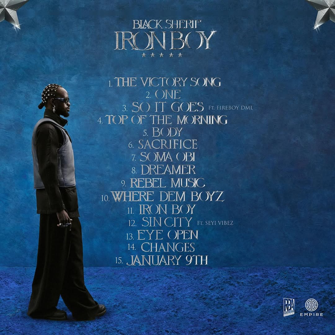 IRON BOY - OFFICIAL TRACKLIST