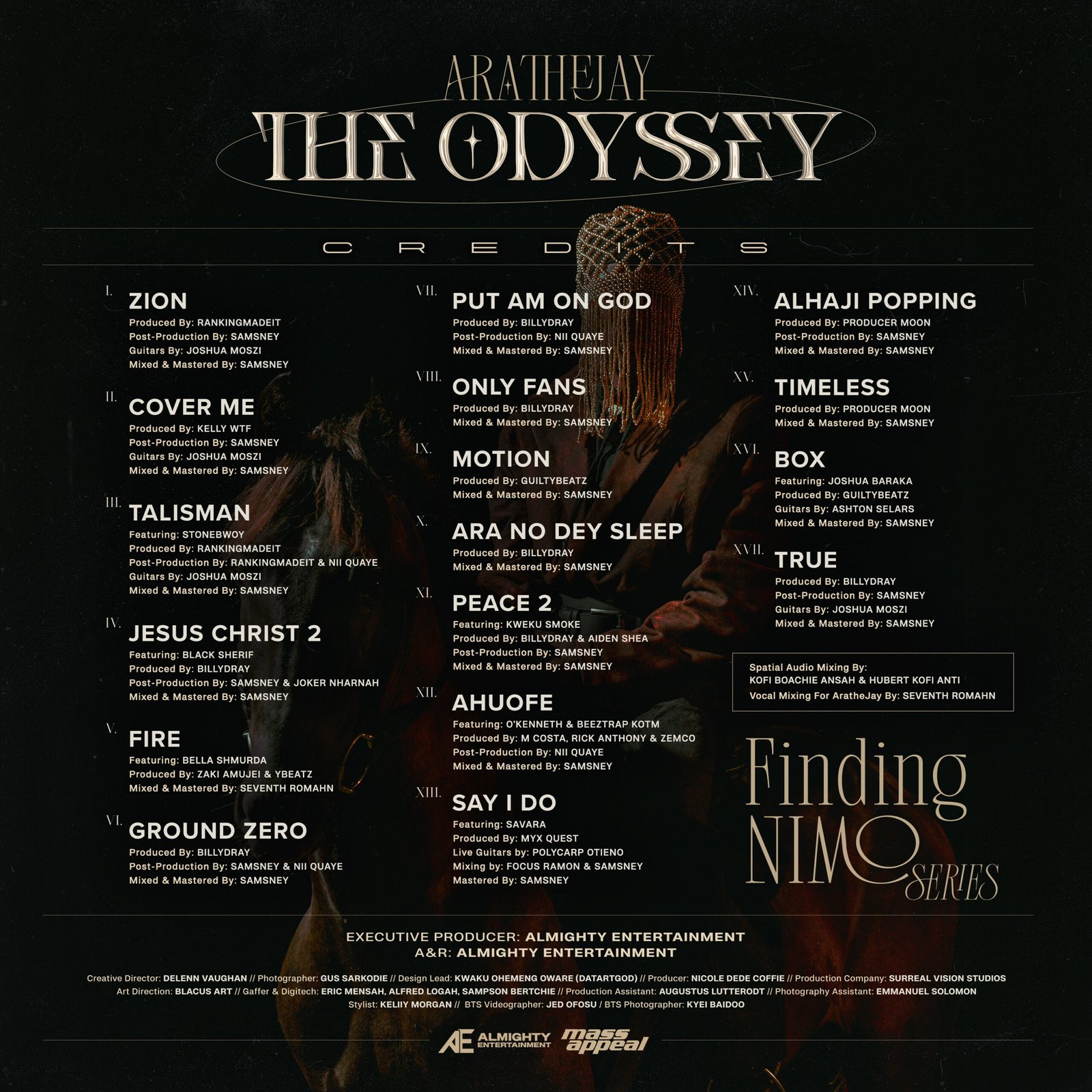 The Odyssey - Tracklist Credits