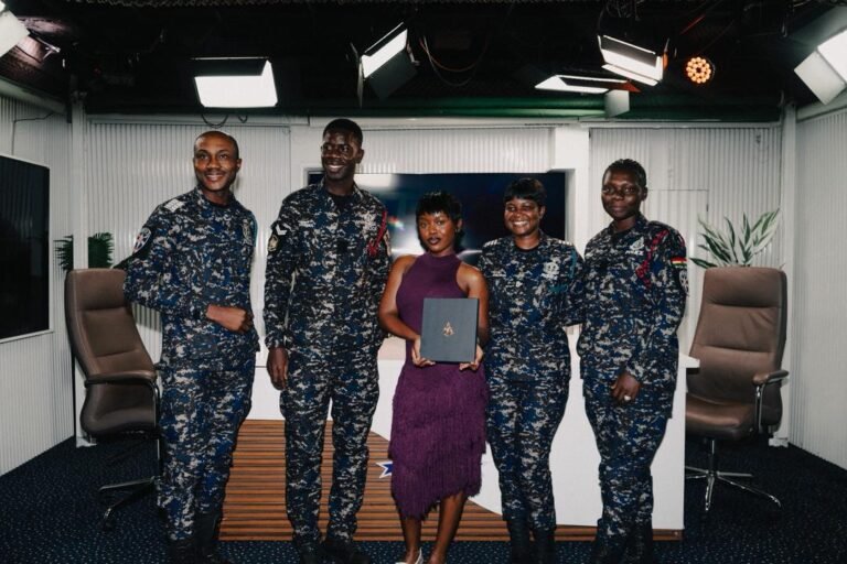 Gyakie with Ghana Police